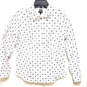Talbots Classic Button Down Blue /White shirt